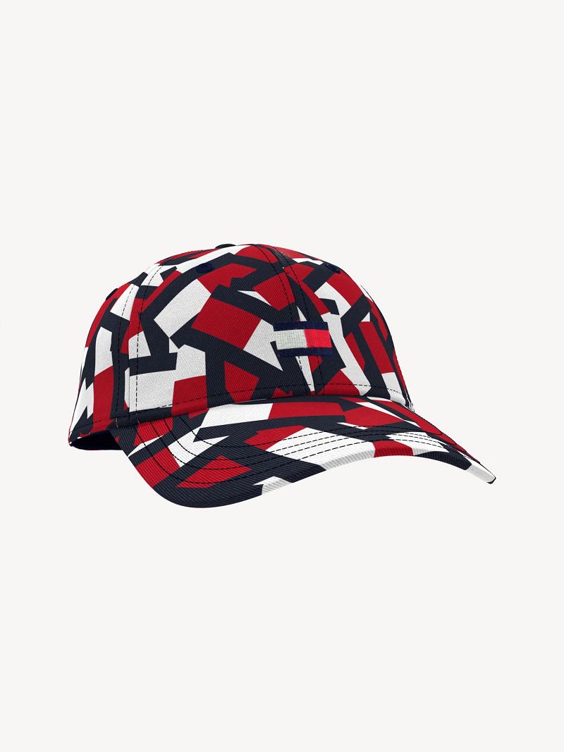 Lány Tommy Hilfiger Jigsaw Print HATS Piros | HU 2041EBC